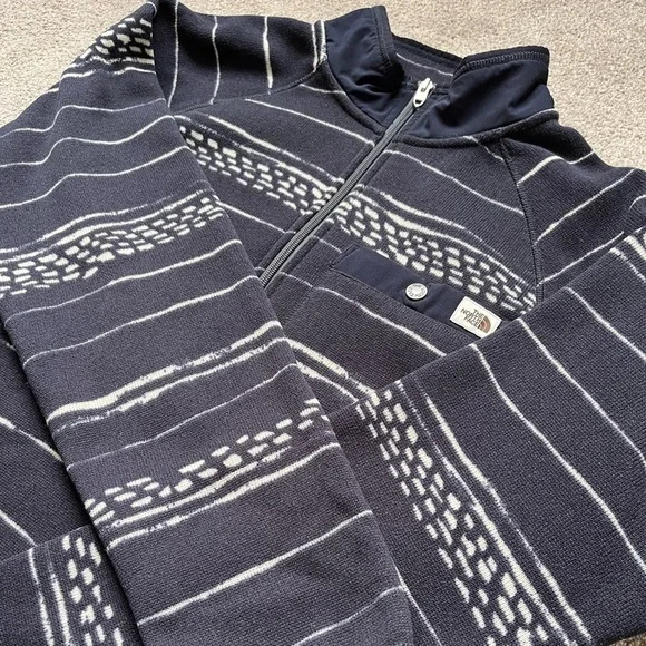Mens The North Face Printed Gordon Lyons Quarter Zip Fleece Pullover Medium - Picture 11 of 13